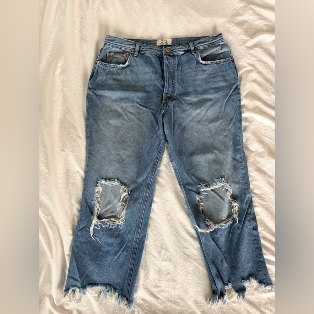 We The Free Distressed Blue Jeans